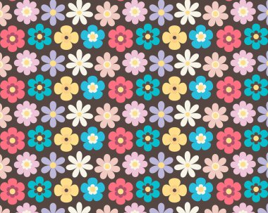 Bahar çiçeği deseni. Çiçek duvar kâğıdı, hatıra defteri. Vektör illüstrasyonu.