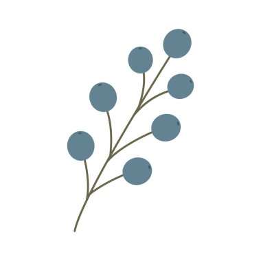 Bir demet böğürtlen, el yapımı. Hoş bir sonbahar seti. Vektör illüstrasyonu.