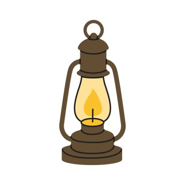 Klasik kamp. Düz biçimli vektör illüstrasyonu.