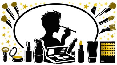 Makyaj Silüetleri: Profesyonel Vektör Sanat Koleksiyonu