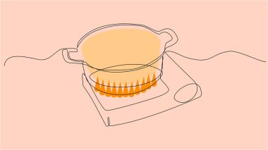 Sıcak Akış: Tek Çizgili Çorba Tenceresi Çizimi