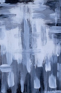 Fırça maskeli, el yapımı akrilik gri bir tablo. Soyut sanat arka planı, renk dokusu. Sanat eserinin bir parçası. Boya lekeleri. Fırça darbeleri. Modern sanat. Çağdaş sanat.