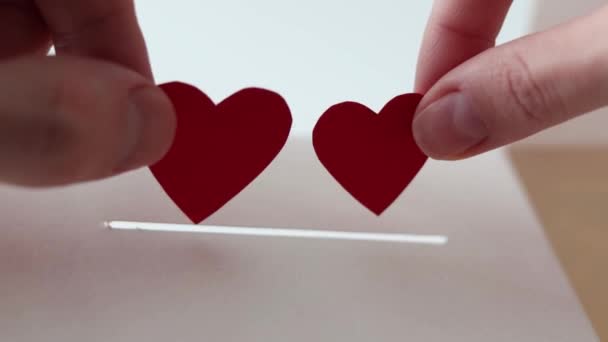 Szeretet Szeretet Adomány Segítő Kéz Fogalma Egy Egy Férfi Kéz — Stock videók