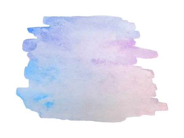 Bright Abstract Watercolour Blue Purple Pink Blotches Illustration White Background — Foto Stock