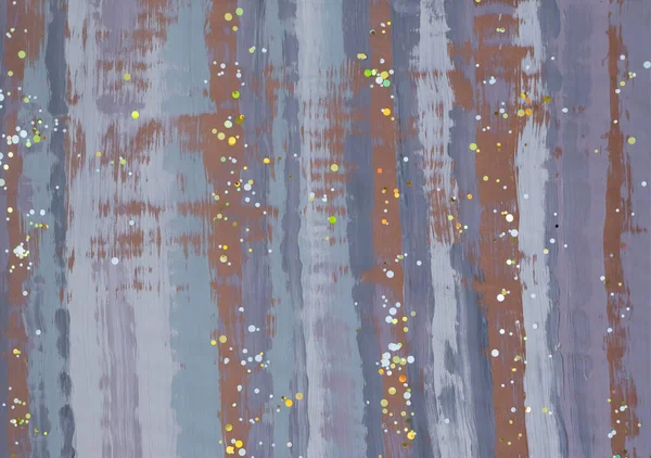Abstrakcyjny Obraz Paski Pociągnięciami Pędzla Brązowe Szare Kolory Oraz Złote — Zdjęcie stockowe