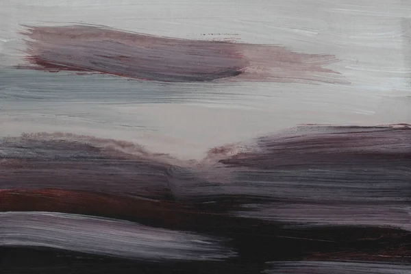 Abstract Acrylic Painting Brown Tones Rough Brush Strokes Landscape Art — Fotografia de Stock
