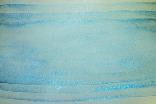 Schöne Glänzende Aquarell Blau Türkis Hintergrund Mit Horizontalen Streifen — Stockfoto