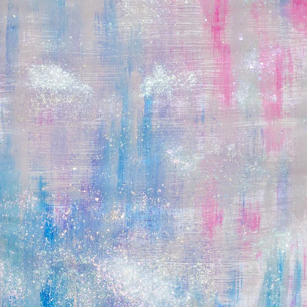 Work Art Pink Blue Background Painted Artist Abstraction Paint Strokes — Stock fotografie