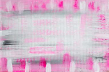 A beautiful gray pink white oil painting with an abstract geometric pattern. The painting is hand painted by the artist for printing