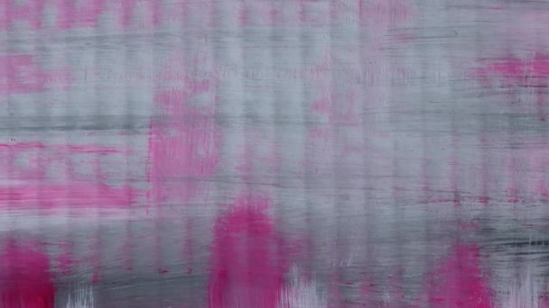 Beautiful Gray Pink White Oil Painting Abstract Geometric Pattern Painting — Vídeo de stock