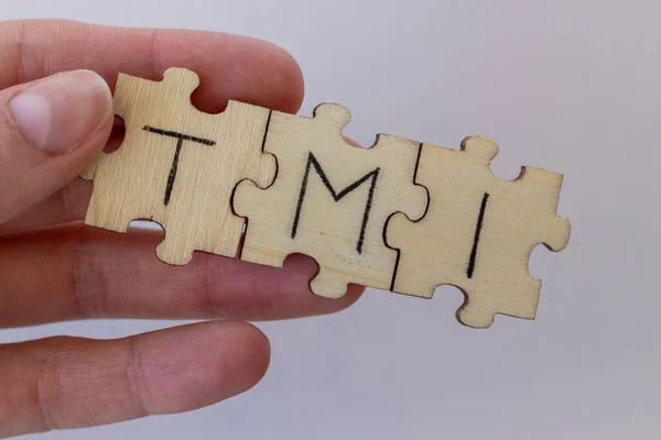 Acronym Tmi Which Stands Too Much Information Letters Written Puzzles — Stock Photo, Image