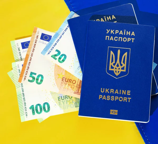 Financial Assistance Ukrainian People European Union Connection Invasion Russian Troops — Stock Photo, Image