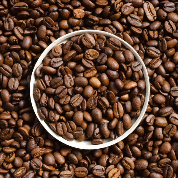Избранные Кофейные Зёрна Арабики Средний Жареный Кофе Зернах Готовый Измельчению — стоковое фото