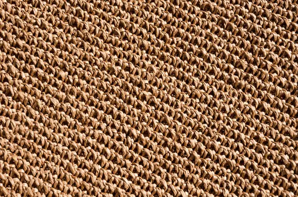 Raffia kumaş dokusunu yakından örüyor. ECO materyalinden tığ işi. El yapımı..