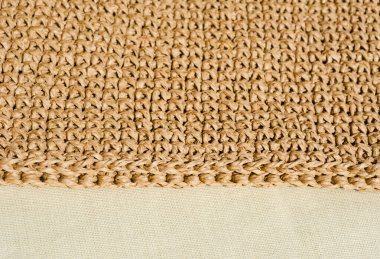 Raffia örgü dokusu. Tığ işi çantalar, debriyaj, şapkalar, cüzdanlar. El yapımı iş için eko materyal.