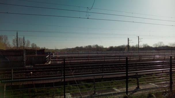 Virm荷兰铁路的双层城际铁路 阿姆斯特丹东南部 以慢动作和回旋动作实时拍摄 荷兰阿姆斯特丹05 2023 — 图库视频影像