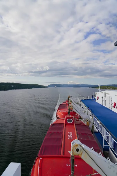 Ferry Dfds Crown Seaways Uma Rota Para Oslo Vista Traseira — Fotografia de Stock