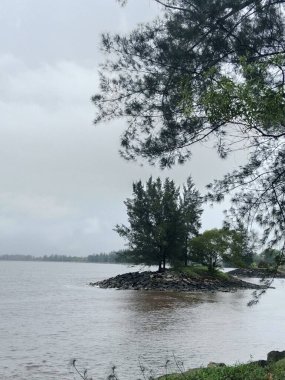 Bu, geleneksel Malezya atıştırmalıklarıyla dolu küçük beyaz bir kasenin fotoğrafı. Kuih-muih olarak bilinir..