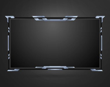 Metal kenarlıklı webcam video arayüzü kenarlık çerçevesi üzerine akış