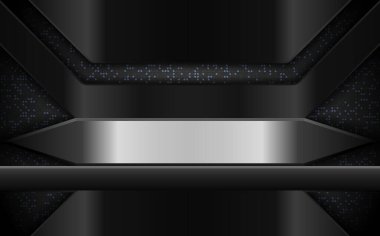 Soyut siyah ve gümüş metal metal yüzey arkaplanı