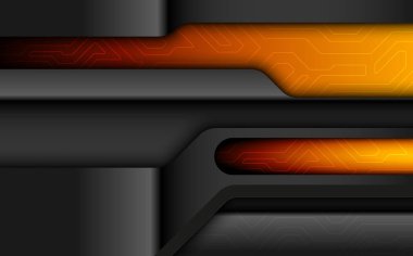 Soyut metalik siyah ve altın sarısı eğimli fütüristik teknoloji arka planı