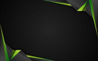 Soyut siyah ve yeşil modern teknoloji oyun arkaplanı