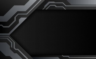 Gelecekçi modern teknoloji Black Metal yüzey oyun arka planı