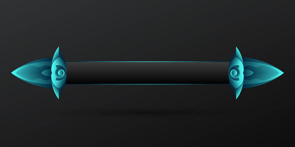 Abstract blue border lower third game screen gui title banner