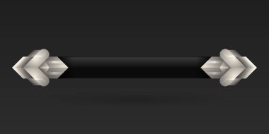 Soyut gümüş sınır düşük üçüncü gui teknoloji oyun başlığı başlık çubuğu şablonu