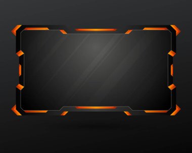 Abstract live stream overlay gui facecam screen panel template