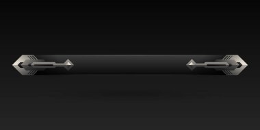 Metal sınır fütüristik alt üçüncü oyun gui ekran başlığı başlık çubuğu şablonu