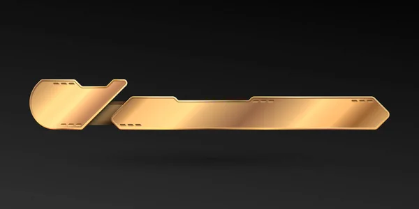 Abstract Elegante Gouden Onderste Derde Gui Titel Banner Voor Screen — Stockvector