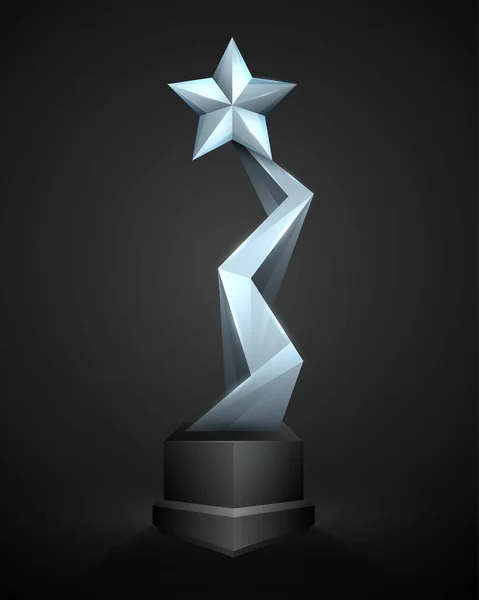 Abstrakcyjny Kryształ Gwiazda Nagroda Wzór Trofeum — Wektor stockowy