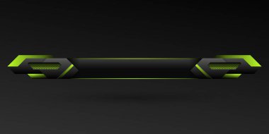 Futuristik oyun gui başlığı düşük üçüncü pankart çubuğu şablonu