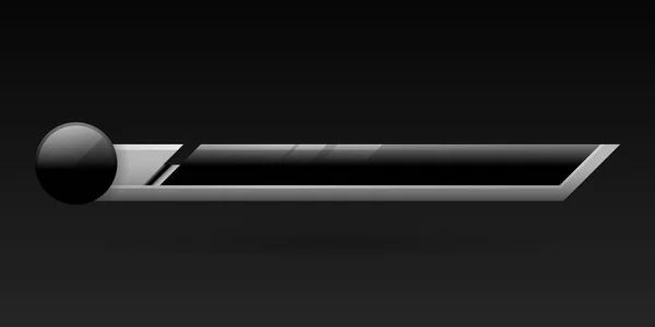 Абстрактний Чорно Срібний Нижній Третій Екранний Банер Відеотрансляції — стоковий вектор