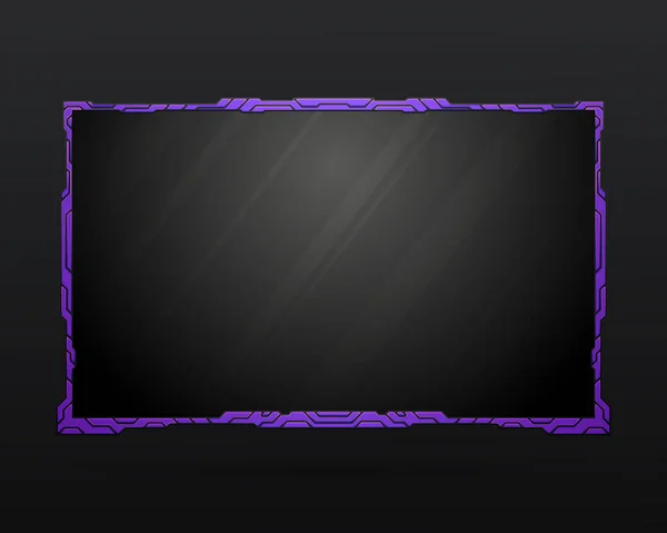 Абстрактная Фиолетовая Граница Прямой Трансляции Веб Камеры Наложением Экрана Рамку — стоковый вектор
