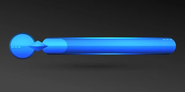 Siyah Arkaplanda Neon Mavi Alt Üçüncü Ekran Başlık Pankart Çubuğu — Stok Vektör