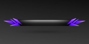 Siyah ve mor alt üçüncü oyun arayüzü başlık pankartı siyah arkaplanda