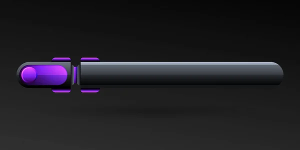 アブストラクト紫と金属黒の下の3番目のタイトル バナー — ストックベクタ