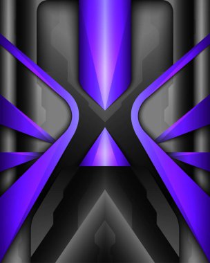 Mavi bordlu soyut siyah yüzey teknolojisi oyun arkaplanı