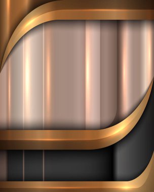 Soyut Siyah ve Altın Sınır Lüks Tasarım Şık Arkaplan