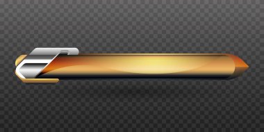 Video Yayını ve Yayın Sunumları için Metalik Kenarlıklı Altın Üçüncü Ekran Başlığı