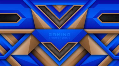 Modern Oyun Arkaplanı Mavi ve Bej, Esports Arkaplanı, Oyuncular İçin Akış SancağıName