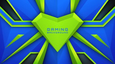 Mavi ve Yeşil Soyut Oyun Arkaplanı, Esports Arkaplanı, Oyuncular İçin Akış Sancağı