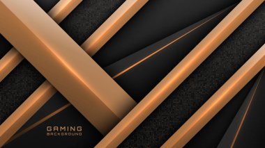 Metalik Siyah ve Bej, Futuristik Spor Sancakları Tasarımı Çağdaş Oyun Arkaplanı