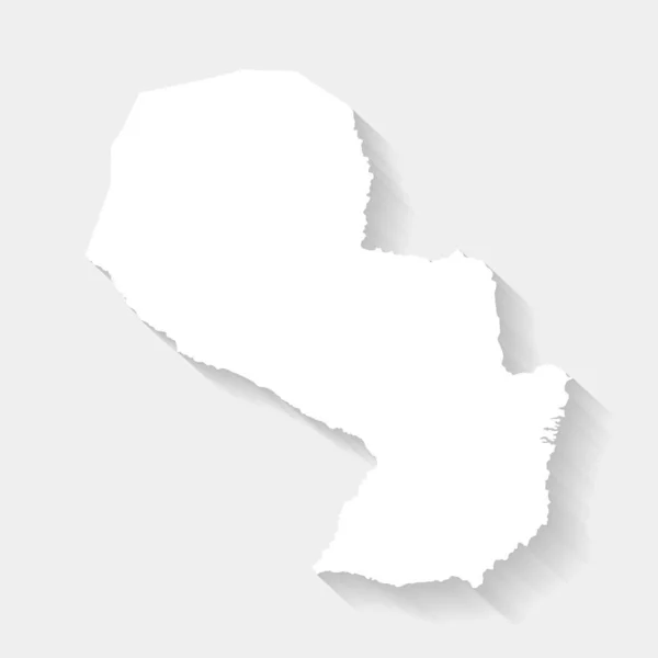 Απλό Λευκό Παραγουάη Χάρτη Γκρι Φόντο Διάνυσμα Εικονογράφηση Eps Αρχείο — Διανυσματικό Αρχείο