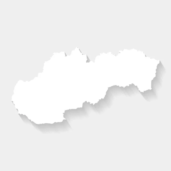 Проста Біла Мапа Словаччини Вектор Ілюстрації Сторінка — стоковий вектор