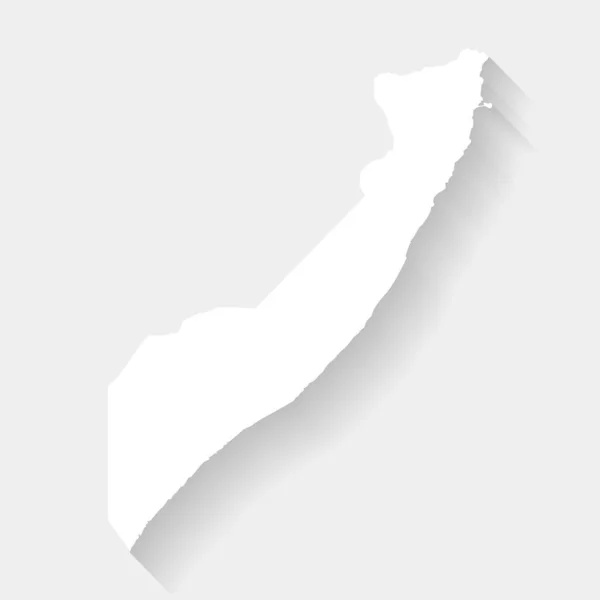 Eenvoudige Witte Kaart Van Somalië Vector Illustratie Eps Bestand — Stockvector