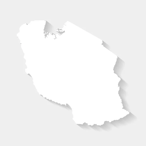 Проста Біла Карта Танзанії Сірому Тлі Вектор Ілюстрація Сторінка — стоковий вектор