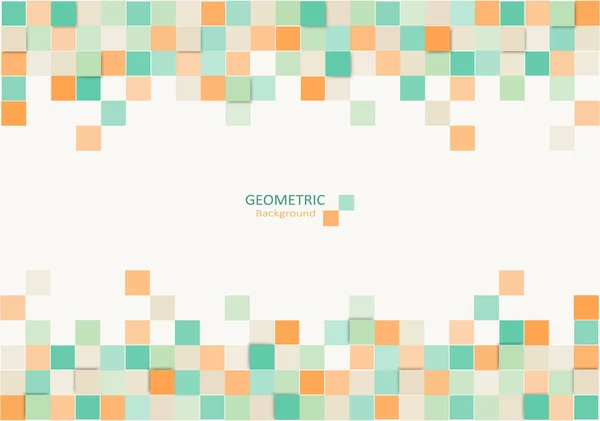 Fondo Abstracto Geométrico Elementos Diseño Con Colores Pastel Formas Cuadradas — Archivo Imágenes Vectoriales